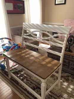 24-Inch Counter Hight Bench. Solid and heavy.