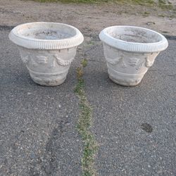 Large Concrete Garden Pots