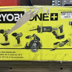 Ryobi 18V 6 - Tool Combo Kit (used like new)