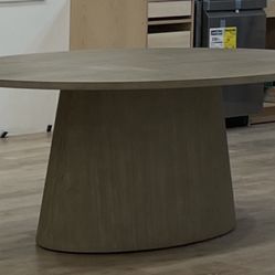 Oval Wood Pedestal Dining Table OBO