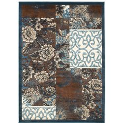 8’x10’ Modern Floral Brown Rug 
