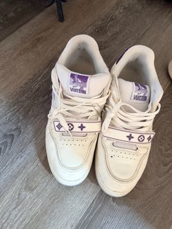 Size 11 Louis Vuitton Trainer Sneakers White Purple