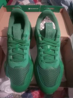 Blue and green pumas new shoes