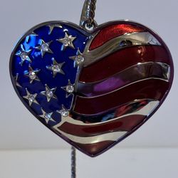 Stars And Stripe Heart shape Ornament