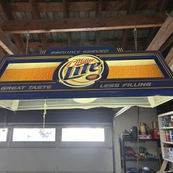 Miller Lite Pool Table Light