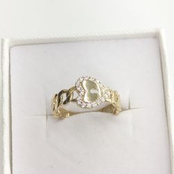 10kt Real Gold Lock Ring For Women 