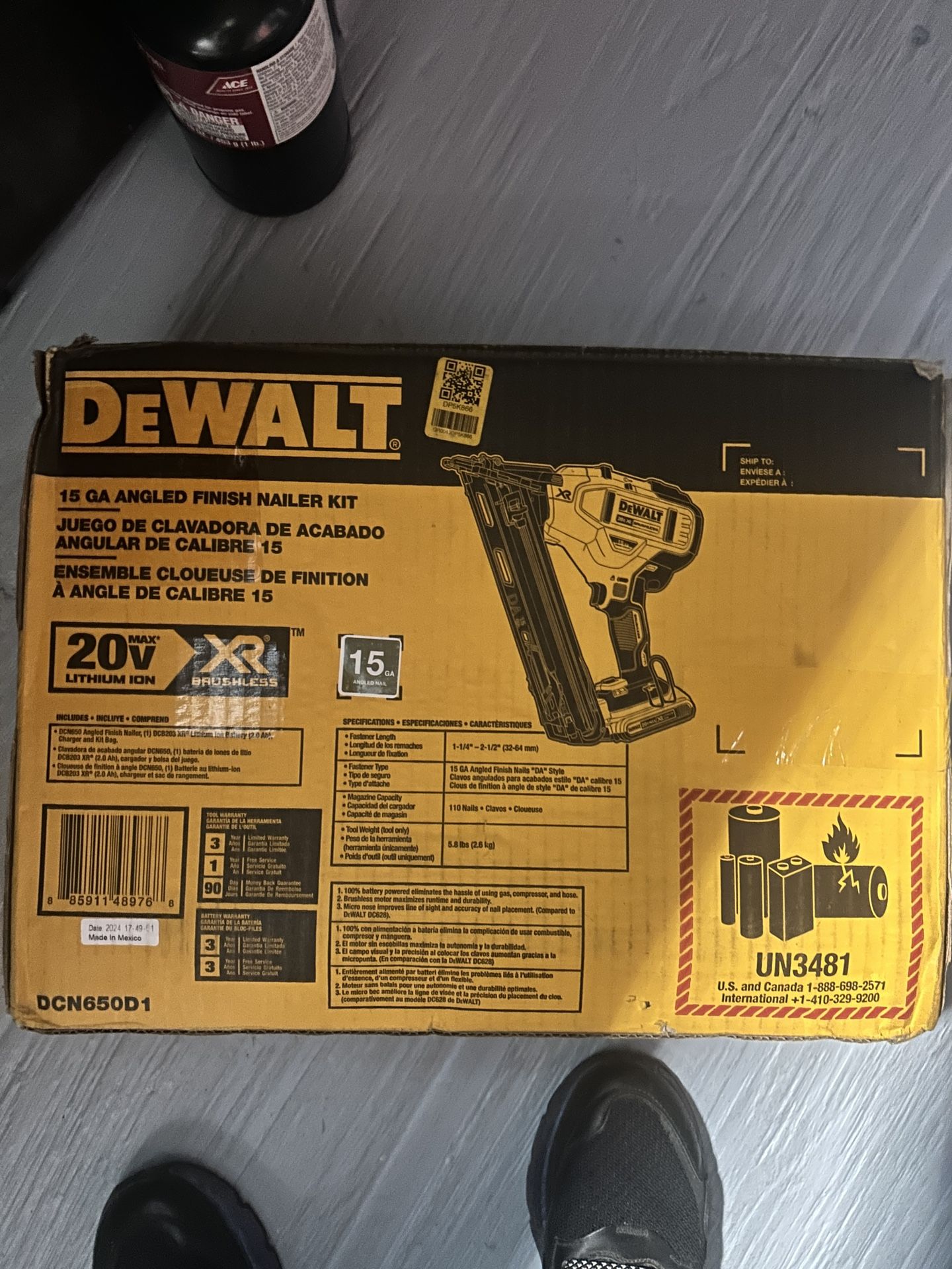 ❌DEWALT 15GA ANGLED FINISH NAILER KIT❌