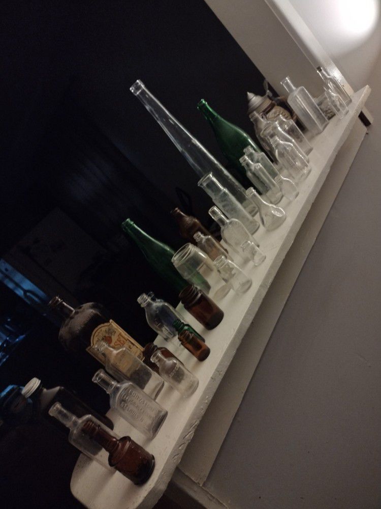 Antique Glass Medical Bottles And Other Bottles..
