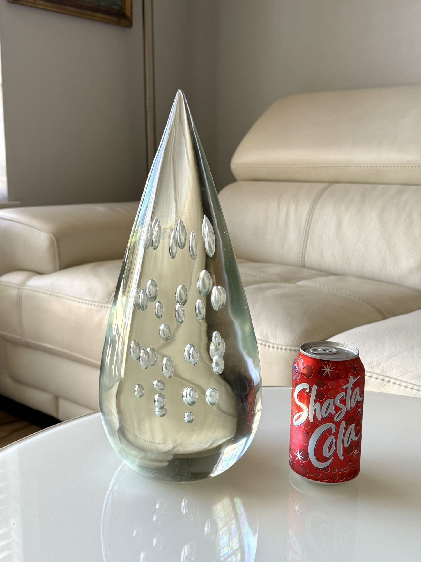 Massive Vintage Glass Teardrop Art Piece