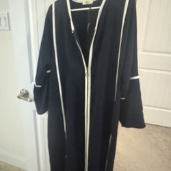 Women Winter Bym New Fashion Abaya Navy Blue Color