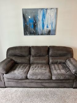 Gray Sofa and Recliner Set