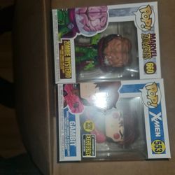 Zombie Mysterio Funko And Gambit Glow In The Dark Funko