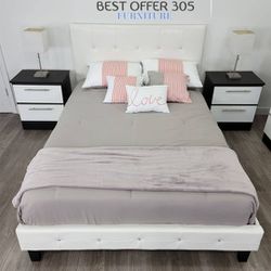 Bed and 2 Nightstands