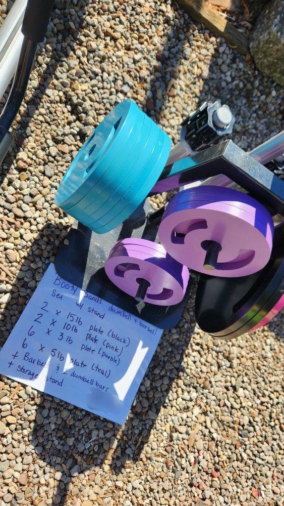 "Booty Bands" Weight Set W/ Stand