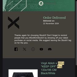 IKEA “KEEP OFF” Rug 133x195 CM