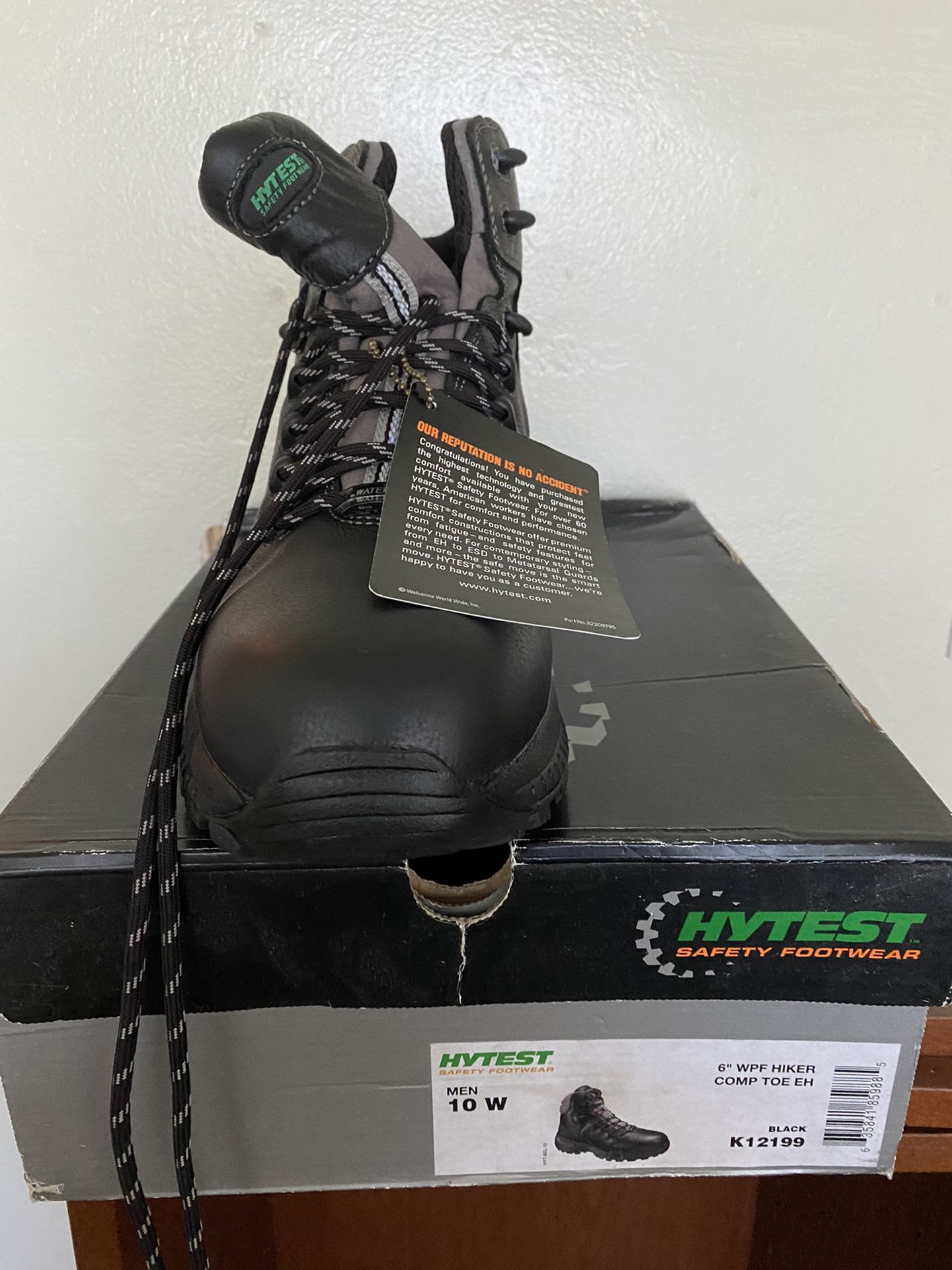 Hytest Steel Toe Work Boots Size 10