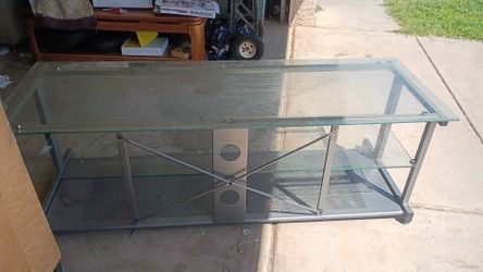 Glass table TV stand