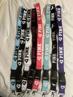 PINK Lanyards- Assorted Colors- Brand New