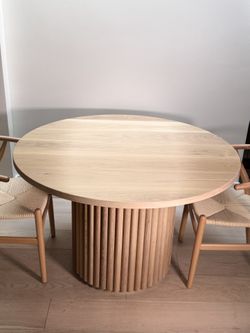 Handcrafted White Oak Dining Table