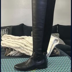 Tory Burch Black Riding Boots Size 8 M Women’s Mezzo Calf