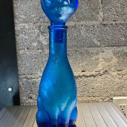 Vintage Glass Cat Sculpture 