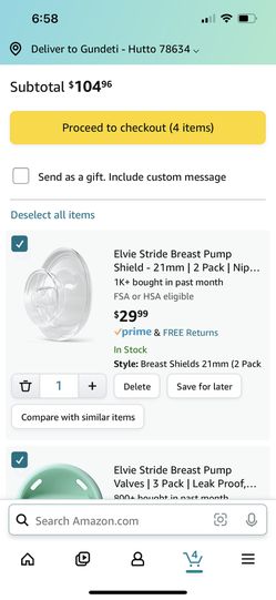 Elvie Stride Breast Shield, 21 mm, 2 Pack