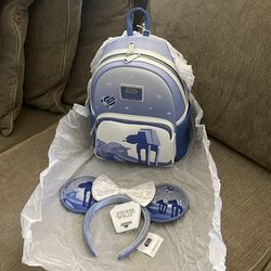 (2) piece items - $70 both Disney Parks Star Wars Hoth At-At Walker Echo Base Backpack Bag Loungefly