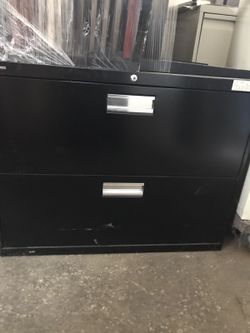2 drawer lateral file with key 36"w