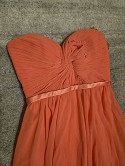 Coral dress size 4 back adjustable  wedding dress