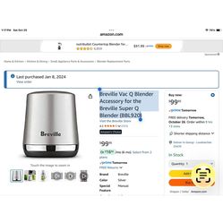 Breville vacuum eliminator for blender