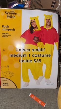 Disney Winnie the Pooh Adult Jumpsuit Costume S/M