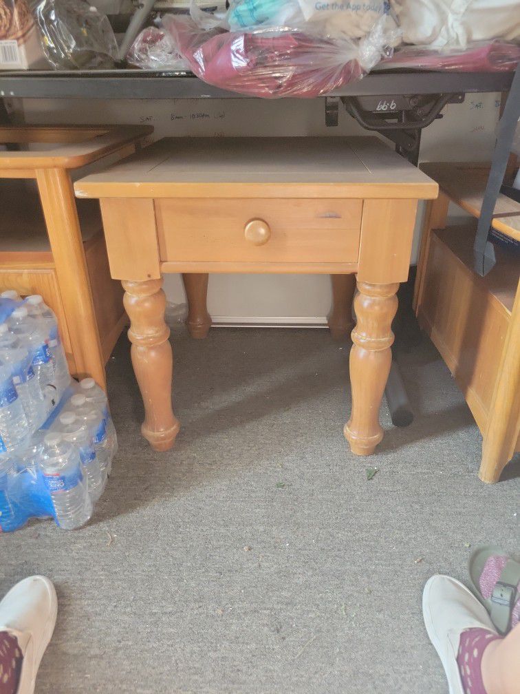 Wooden End Table 