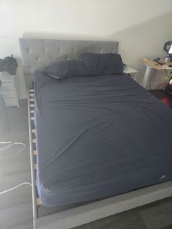 Free Furniture Pickup! Queen memory foam mattress with queen bed, 2 nightstands and a recliner.