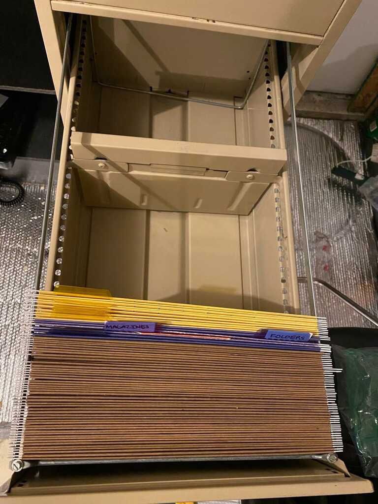 Putty / Beige Almond Metal Vertical 4-Drawer Letter-Size Locking File Cabinet W/ Key and Folders