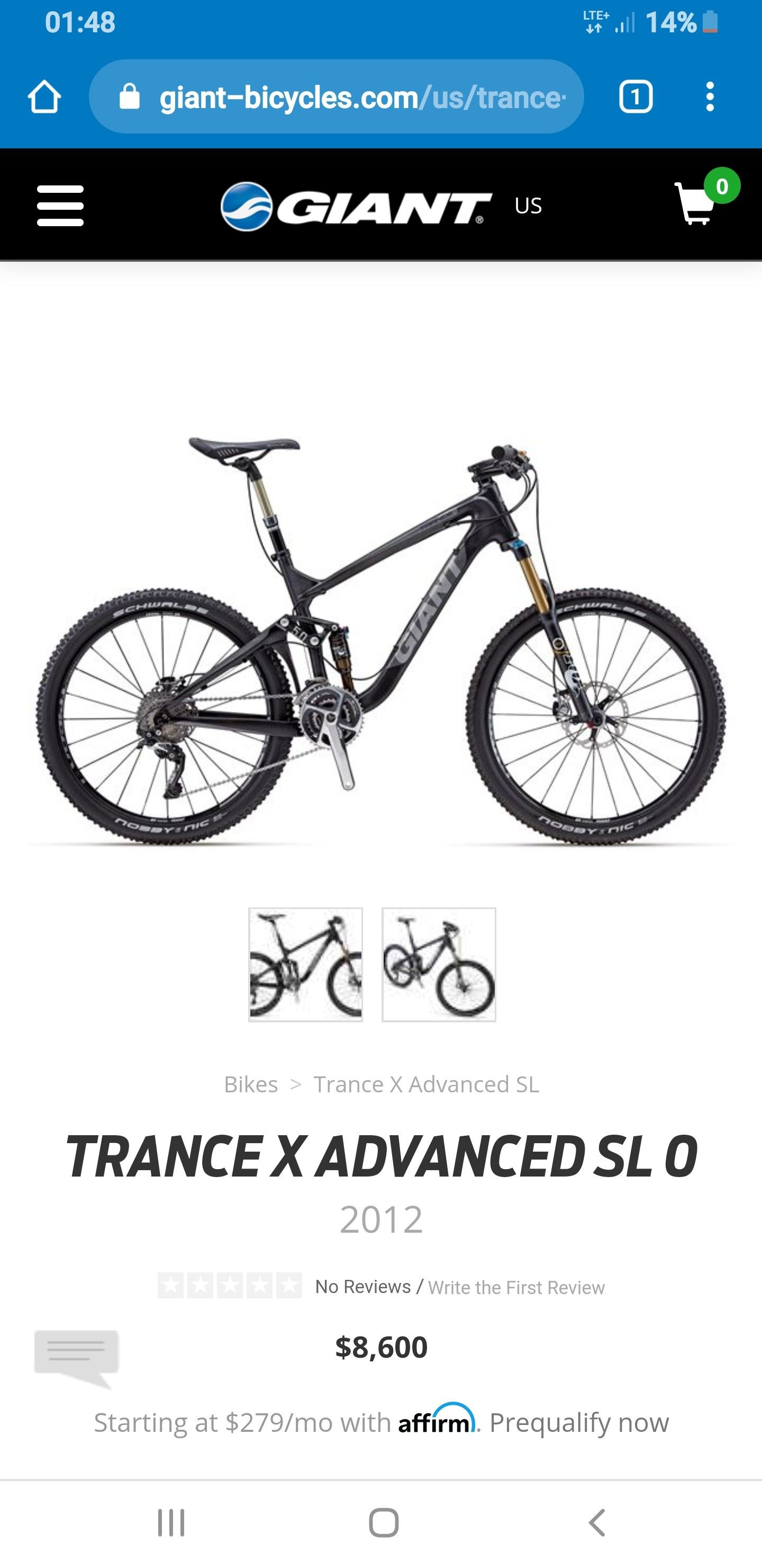 2012 giant trance x advanced sl0 size small