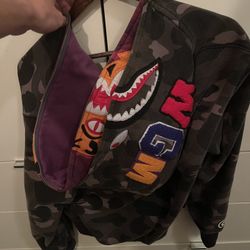 Bape Double Hoodie Shark Tiger