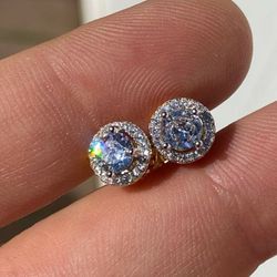 gold lab grown diamond 4mm