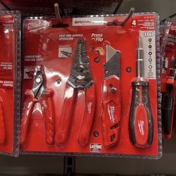 $40 each. New Milwaukee Electrician's Hand Tool Kit (4- Piece)