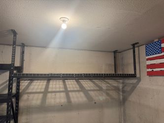 Overhead Garage Ceiling Storage Rack – $100