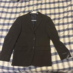 $450 Tommy Hilfiger Men's Black Modern Fit Wool Sport Coat Suit Jacket Size 36S