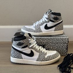 Jordan 1 White Cement Sz 9.5