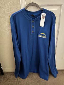 Los Angeles Chargers NFL Thermal Henley Long Sleeve Shirt (Large)