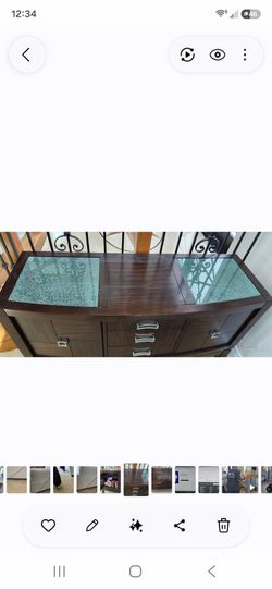 ENTRY , BUFFET DARK SOLID WOOD