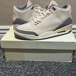 Air Jordan 3 Retro SE Muslin University Red Sneakers Size 9.5