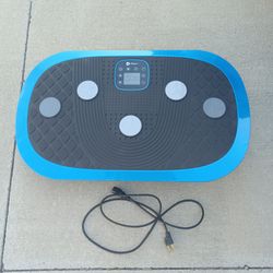 Vibrating exercise plate, with cord