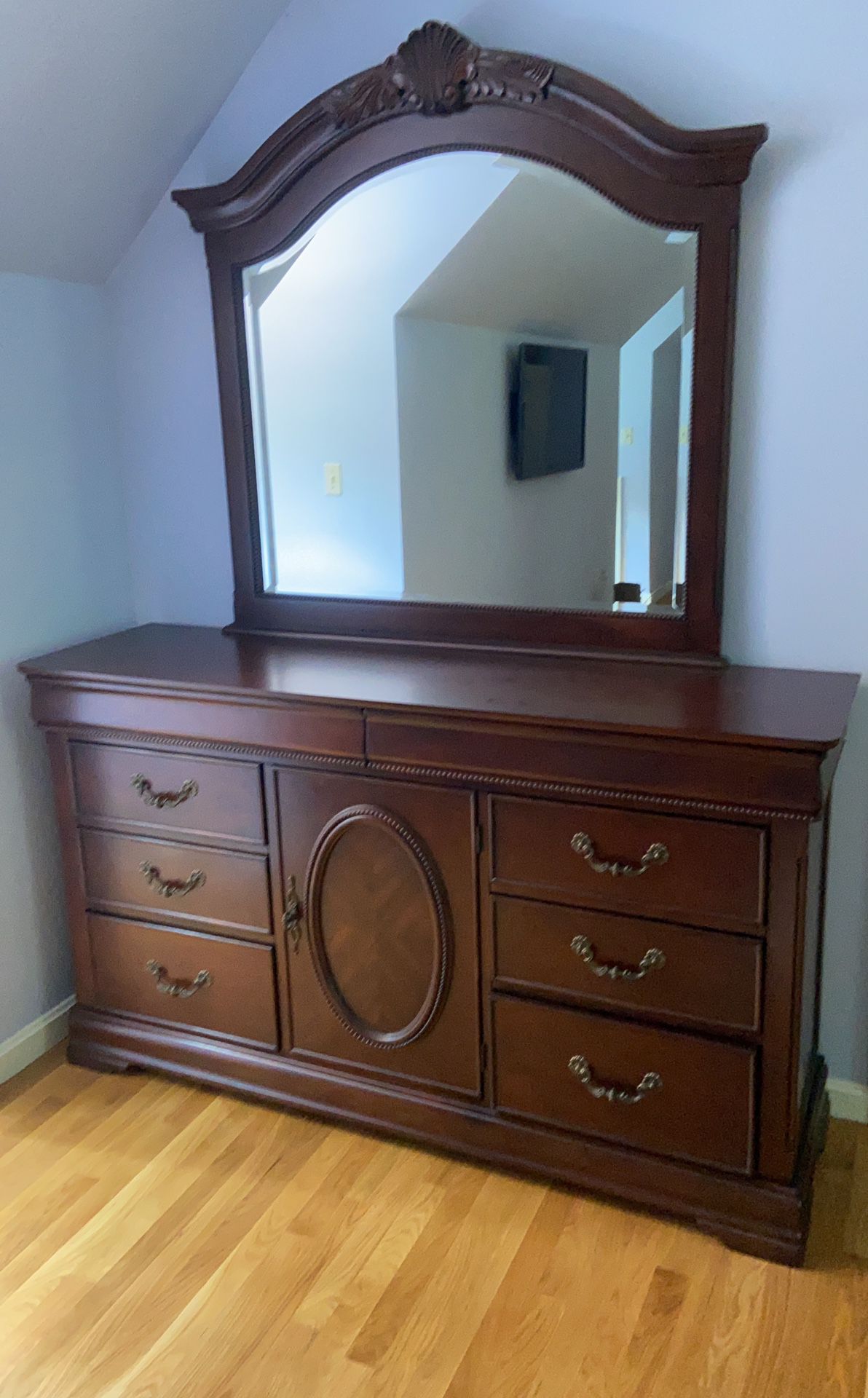 Dresser with mirror - $350