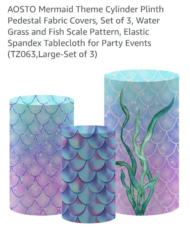 3 piece Mermaid Cylinder Covets