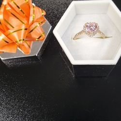 Gold Pink Ring
