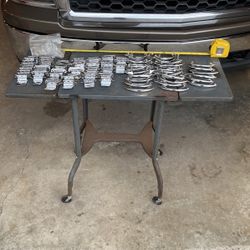 Vintage Chrome Kitchen Cabinet Hardware Door Pulls Drawer Pulls And Hinges 1(contact info removed) Mid Century Era