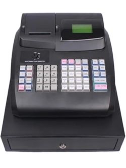 47-Key Commercial Cash Register POS System – Thermal Printer Included – Retail/Restaurant Register